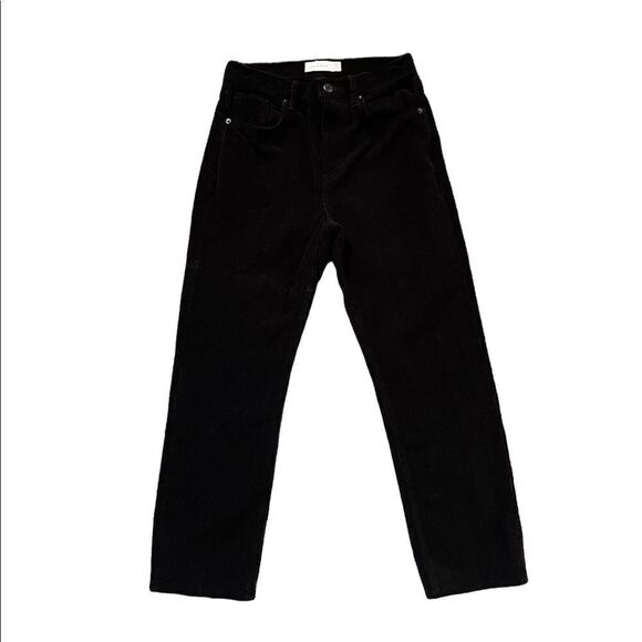 TOPSHOP Black Corduroy Pants Size 26 - Picture 1 of 6